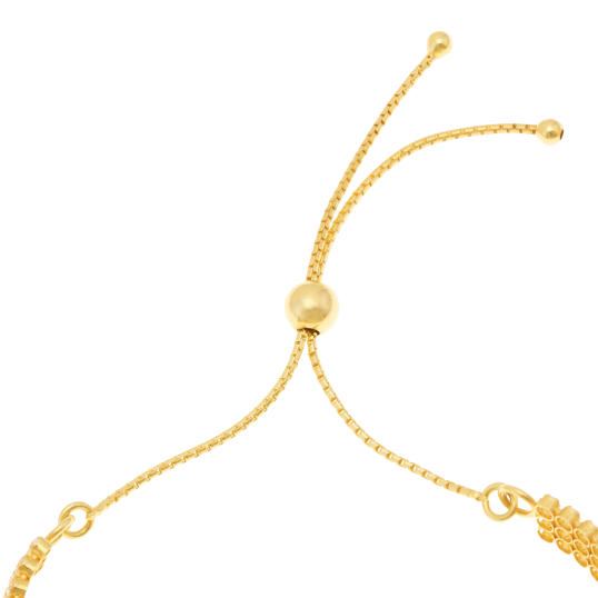 Bracelet en bronze plaqué or et oxydes de zirconium