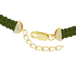 Bracelet en argent doré et oxydes de zirconium, tête de mort