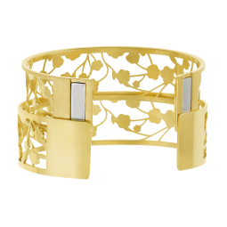 Bracelet jonc Méli Versa en acier doré, 20mm