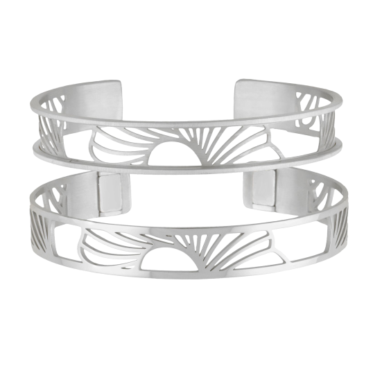 Bracelet jonc Méli Versa en acier, 10mm