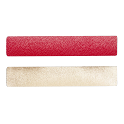 Simili cuir rouge-doré pour bracelet jonc Méli Versa 30mm