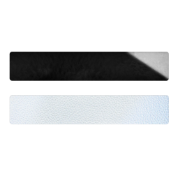 Simili cuir noir-argenté pour bracelet jonc Méli Versa 30mm