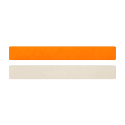 Simili cuir orange fluo-blanc cassé pour bracelet jonc Méli Versa 20mm