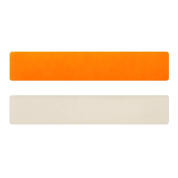 Simili cuir orange fluo-blanc cassé pour bracelet jonc Méli Versa 30mm