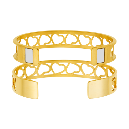 Bracelet jonc enfant Méli Versa en acier doré, 10mm