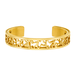 Bracelet jonc enfant Méli Versa en acier doré, 10mm