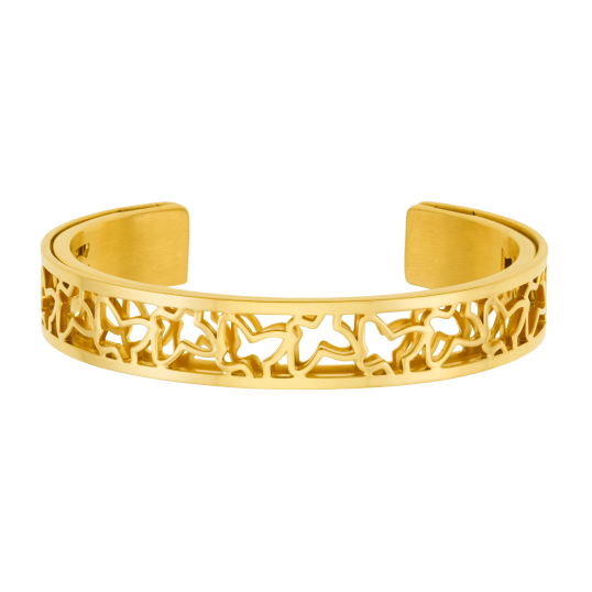 Bracelet jonc enfant Méli Versa en acier doré, 10mm