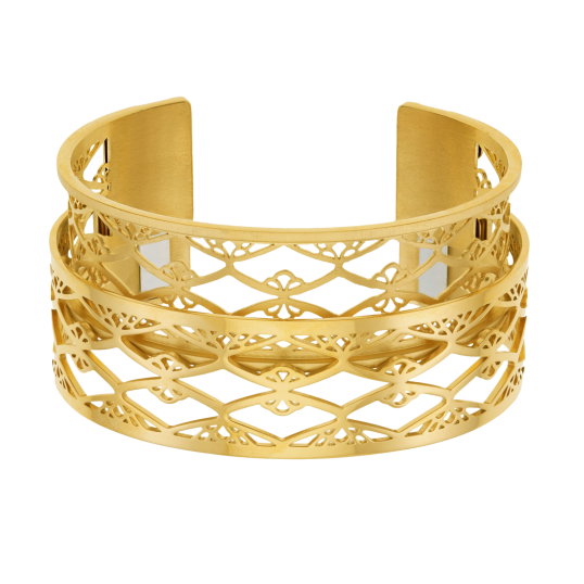 Bracelet jonc Méli Versa en acier doré, 20mm Bracelet jonc Méli Versa en acier doré, 20mm