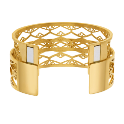Bracelet jonc Méli Versa en acier doré, 20mm