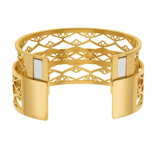 Bracelet jonc Méli Versa en acier doré, 20mm Bracelet jonc Méli Versa en acier doré, 20mm