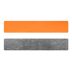 Simili cuir orange- denim pour bracelet Méli Versa, 30mm