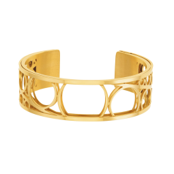 Bracelet jonc Méli Versa en acier doré, 20mm