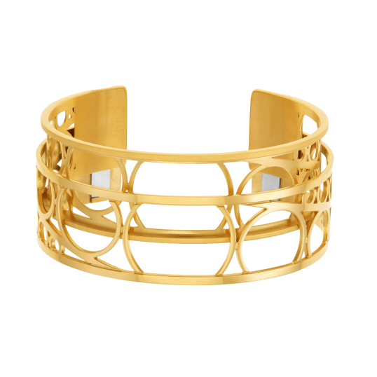 Bracelet jonc Méli Versa en acier doré, 20mm Bracelet jonc Méli Versa en acier doré, 20mm