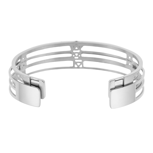 Bracelet jonc Méli Versa en acier, 10mm