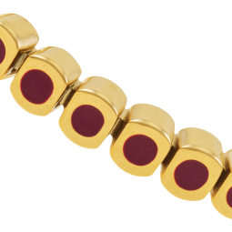 Bracelet en acier doré et laque 