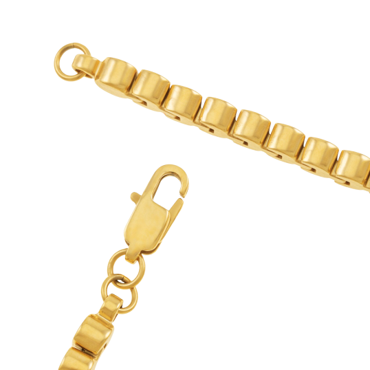 Bracelet en acier doré et laque  Bracelet en acier doré et laque