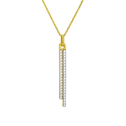 Collier en plaqué or, oxydes de zirconium, barrettes 