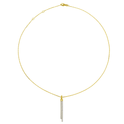 Collier en plaqué or, oxydes de zirconium, barrettes 