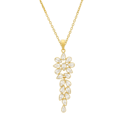 Collier en plaqué or et oxydes de zirconium