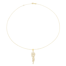 Collier en plaqué or et oxydes de zirconium