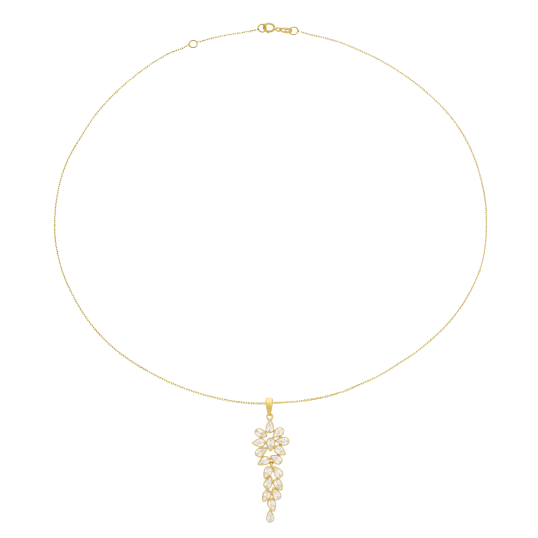 Collier en plaqué or et oxydes de zirconium