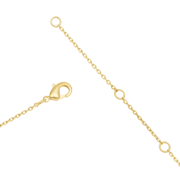 Collier en plaqué or et rhodié, oxydes de zirconium 