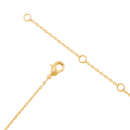 Collier en plaqué or et rhodié, oxydes de zirconium