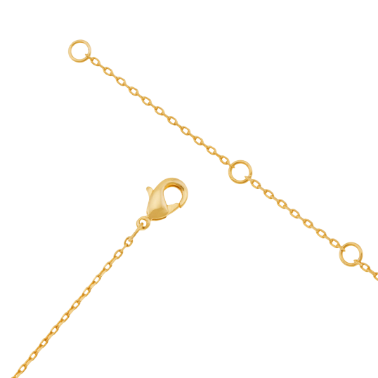 Collier en plaqué or et rhodié, oxydes de zirconium