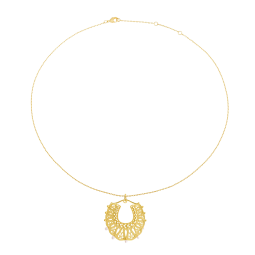 Collier en plaqué or, perles de culture et oxydes de zirconium