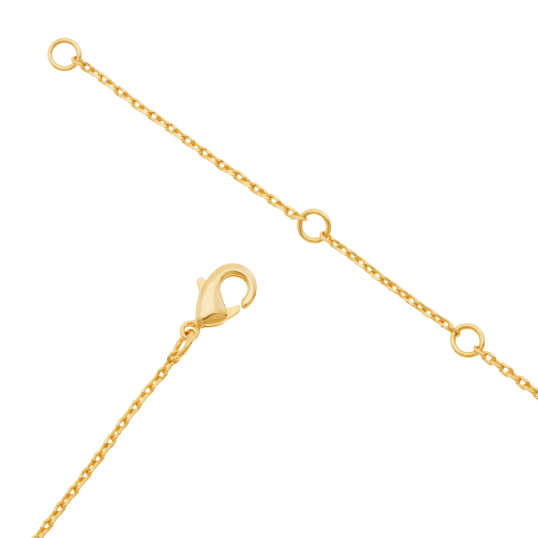 Collier en plaqué or, acétate et oxydes de zirconium