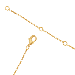 Collier en plaqué or, oxydes de zirconium et laque bleue