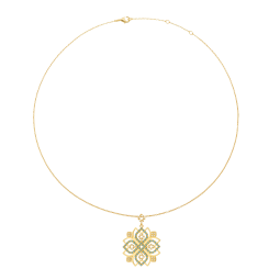 Collier en plaqué or et oxydes de zirconium