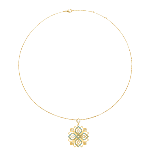 Collier en plaqué or et oxydes de zirconium