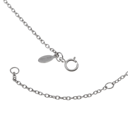Collier en argent rhodié, améthyste