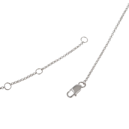 Collier en argent rhodié, goutte, saphir et oxydes de zirconium