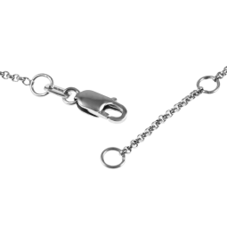 Collier en argent rhodié, oxydes de zirconium
