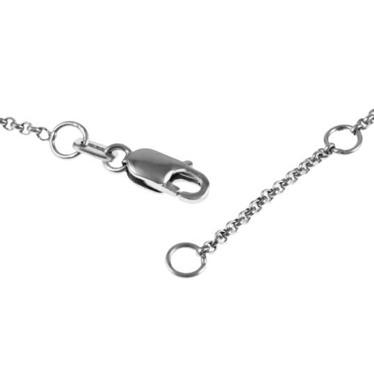 Collier en argent rhodié, oxydes de zirconium