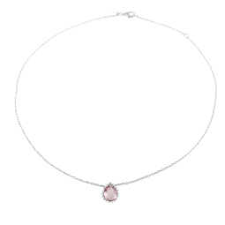 Collier en argent rhodié améthyste