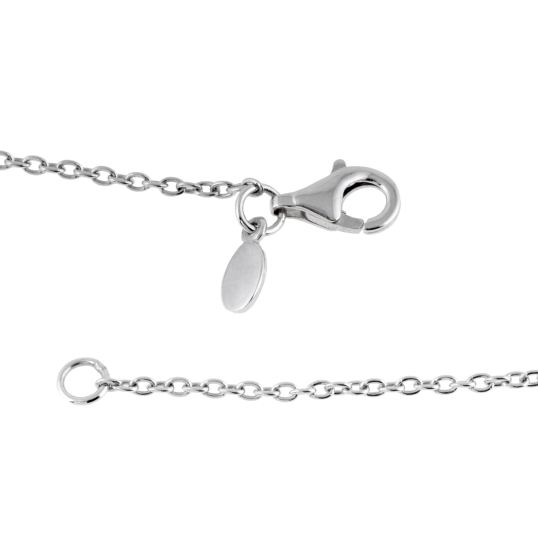 Collier en argent rhodié améthyste