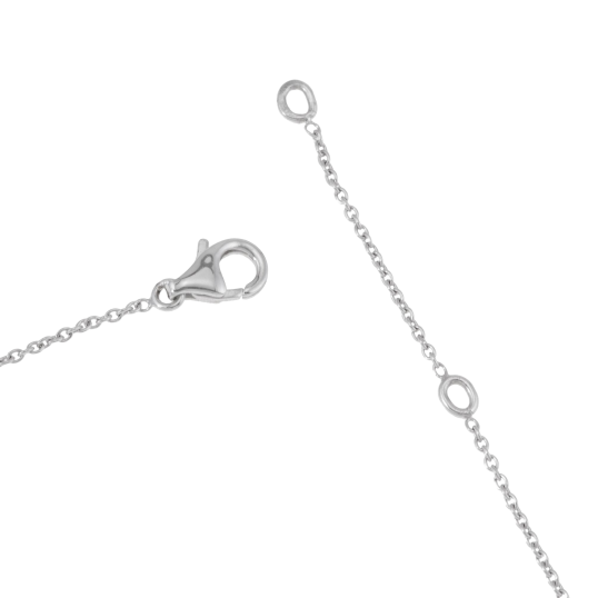 Collier en argent rhodié et gouttes nacre