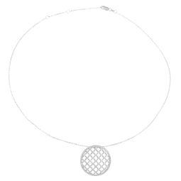 Collier en argent rhodié et oxydes de zirconium