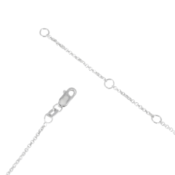 Collier en argent rhodié et oxydes de zirconium