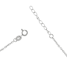 Collier en argent rhodié et oxydes de zirconium