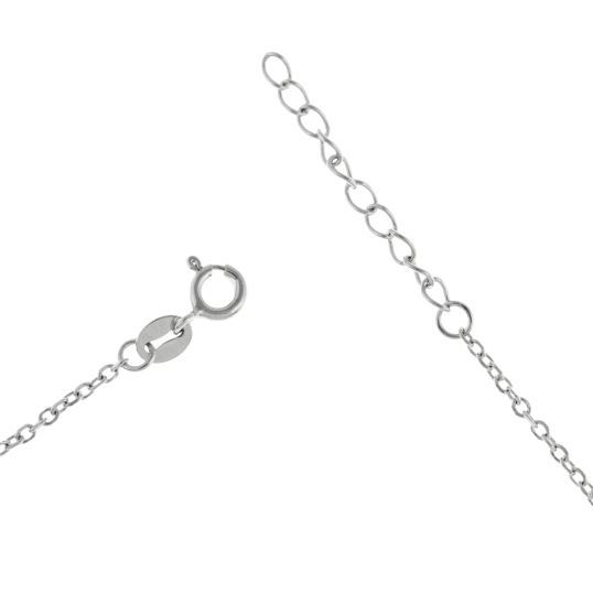 Collier en argent rhodié et oxydes de zirconium