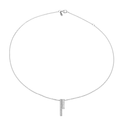 Collier en argent rhodié et oxydes de zirconium