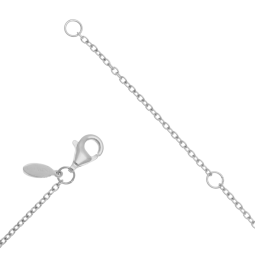 Collier en argent rhodié et oxydes de zirconium