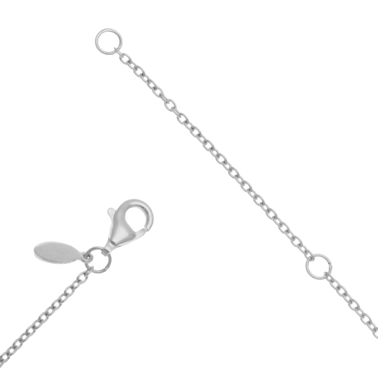 Collier en argent rhodié et oxydes de zirconium