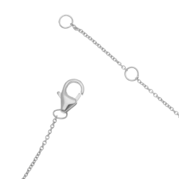 Collier en argent rhodié et rhodié noir, oxydes de zirconium noirs et blancs