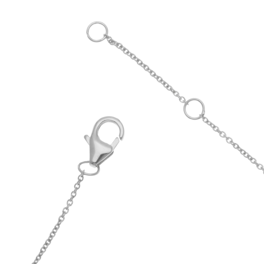 Collier en argent rhodié et rhodié noir, oxydes de zirconium noirs et blancs