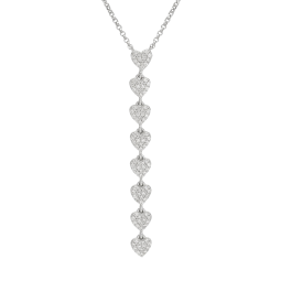 Collier en argent rhodié et oxydes de zirconium